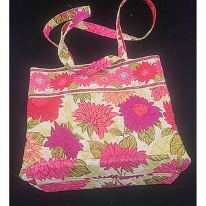 Vera Bradley "Hello Dahlia!" Retired‎ Floral Print Purse Tote 10449-057 EUC